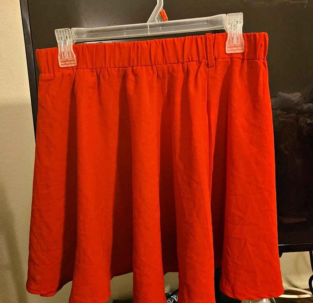 Orange Midi Skirt Like New
